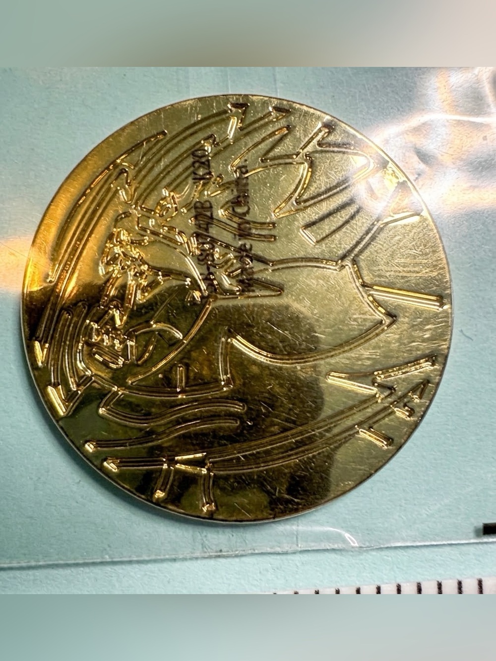 Zacian Metal Gold Coin Pokemon TCG Premium ETB Sword & Shield